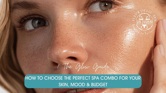lose-up of glowing skin promoting Fleur De Lis Spa – the best spa in Durban for tailored treatments to suit your skin, mood, and budget