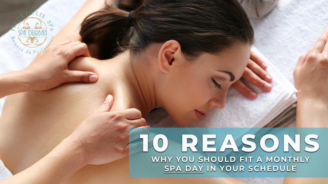 Woman enjoying a peaceful monthly spa day at Spa Durban with candles and aromatherapy