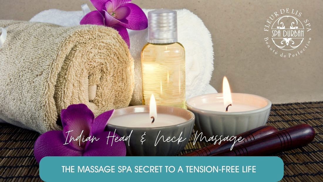 Serene spa near me: A tranquil setup featuring candles, towels, massage oil, and vibrant orchids, creating the perfect ambiance for relaxation