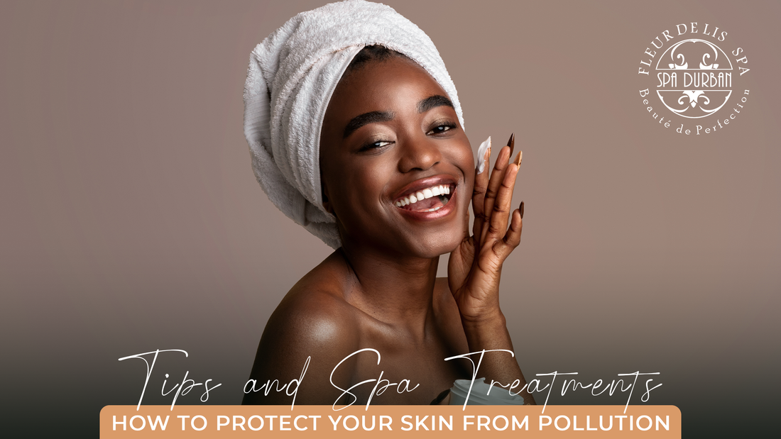 Woman with glowing skin after skin peeling treatment to protect against pollution and environmental damage