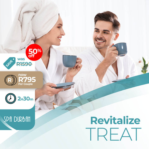 Revitalise special - get 50% off - now R795 per couple for 2.5hrs